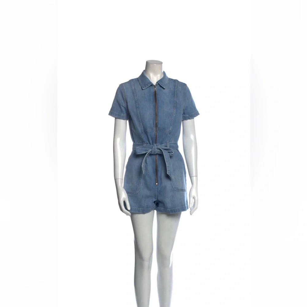Alice Olivia Denim Short Jumpsuit US Medium